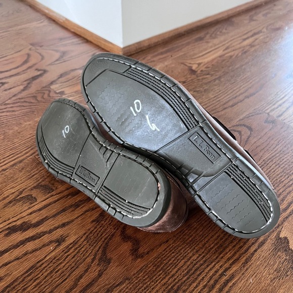 Vintage L.L Bean Men Boat Shoes Handsewn Moccasins Full Grain Leather Size 10 D - Picture 8 of 14